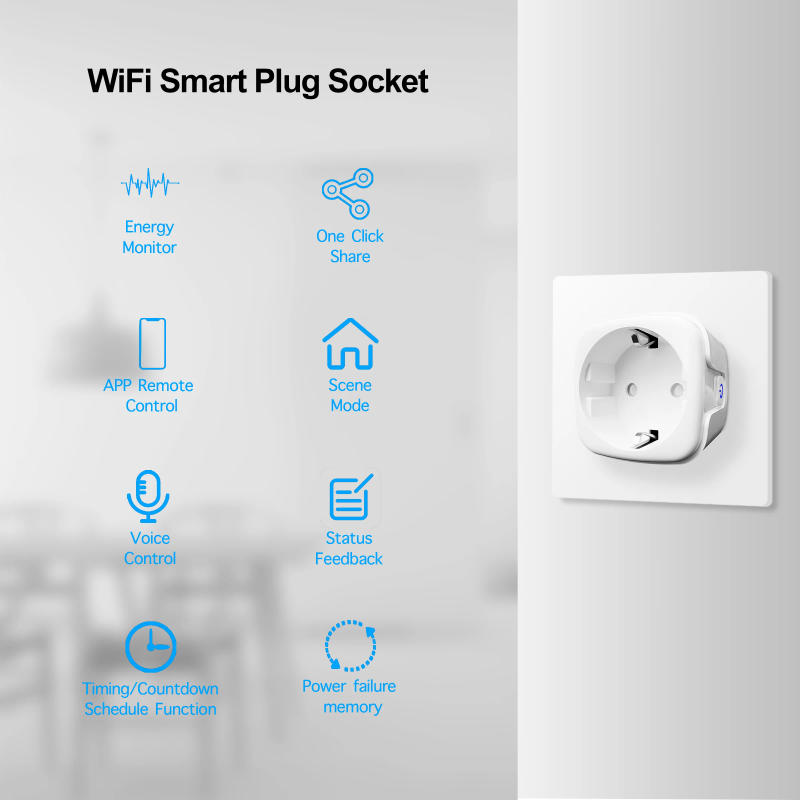Description Picture 2 of itemTuya Wifi Smart Plug EU 16A  with Power Monitor Function Wireless App Voice Remote Control Socket Works with Alexa Google Home