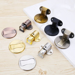 1PC Mechanical Door Furniture Hardware Adjustable Stopper Quiet Door Stops Door Holder Toilet Glass Door Catch Hidden Doorstop