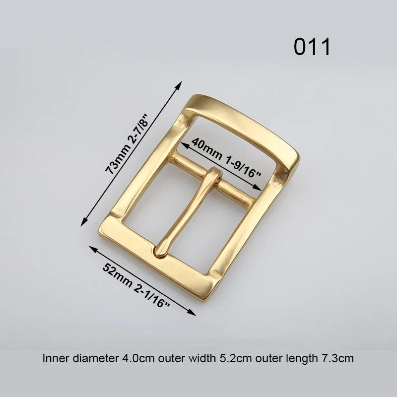 Description Picture 2 of item1pcs Solid  Brass 40mm Belt Buckle End Heel Bar Buckle Single Pin Heavy-duty for Leather Craft Strap Webbing Dog Collar Quality