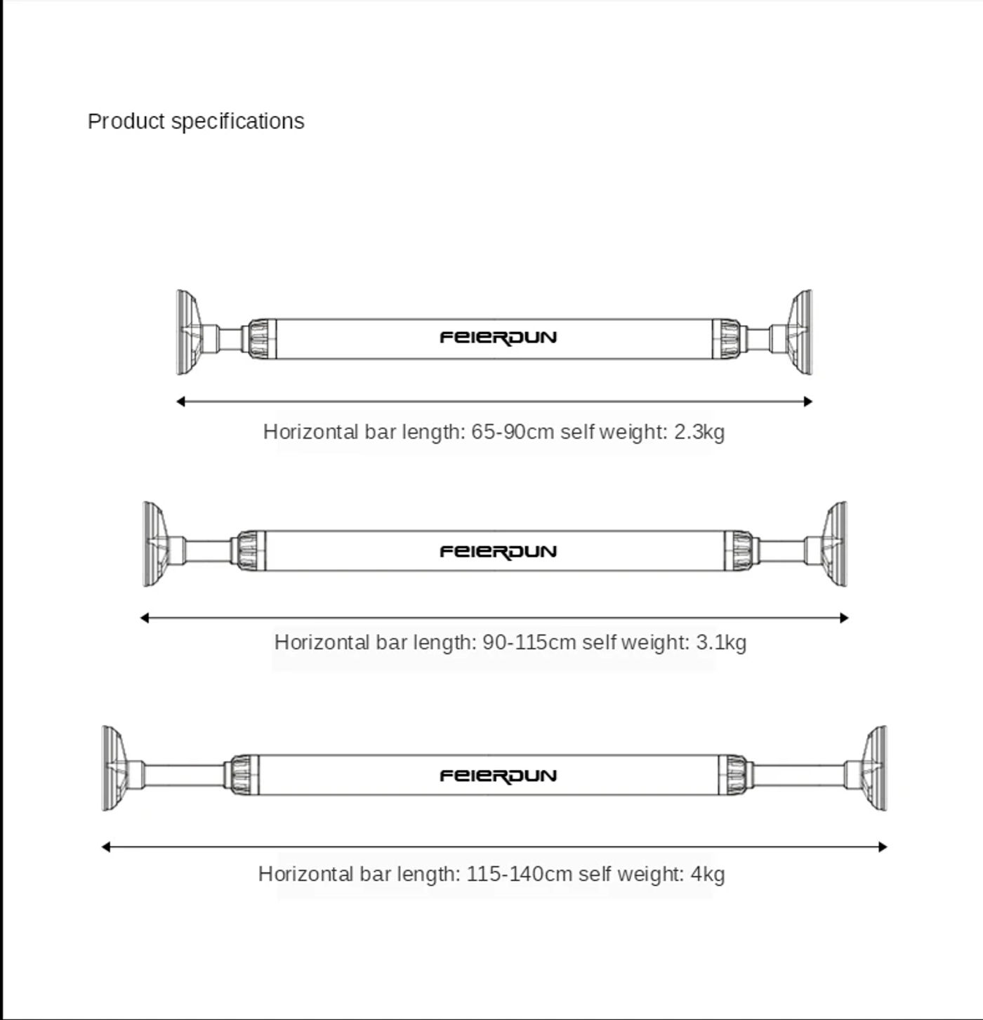 Description Picture 5 of itemFor XIAOMI MIJIA FED Wall Horizontal Bar Pull-up Device Stable Safety Non-slip Automatic Buffer Indoor Sports  Exercise Tools