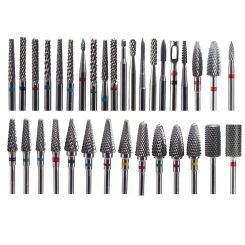 51 Type Carbide Tungsten Nail Drill Bits Milling Cutters Drills Bit For Electric Manicure Machine Nail Cuticle Clean Tools