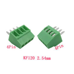 2/5/10Pcs Green KF120 4Pin Connector 2.54mm Pitch 4P PCB Screw Terminal Block Board Wire Connector KF120 Straight Pin Terminals