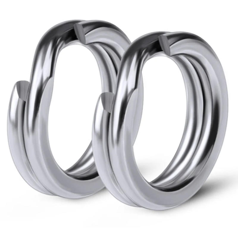 Description Picture 2 of itemFLYSAND High Quality 100PCS/Bag Fishing Split Rings For Japanese Crankbaits Hard Bait Silver Stainless Steel 0#-12# Double Ring