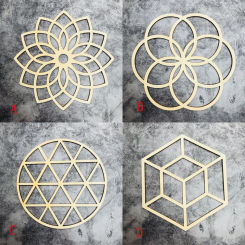 Wooden Flower Of Life Christmas Ornaments, Sacred Geometry Ornaments Home  Wedding Decor Wood Sign Wall Art Seed Of Life Coaster