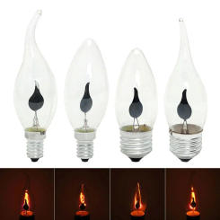E14 E27 Vintage Edison Led Bulb Candle Light Flame Effect Bulb 3W AC 220V Home For Decor Lighting Ampoule Candle Bulb