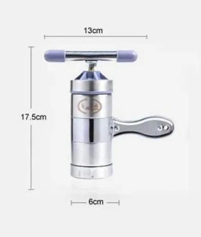 Description Picture 2 of itemStainless Steel Manual Noodle Maker Press Pasta Machine Crank Cutter Fruits Juicer Cookware With 8 Pressing  Moulds WF1015
