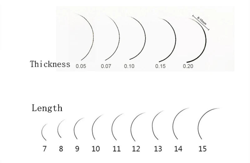 Description Picture 5 of itemAGUUD Faux Mink Eyelash Extensions Individual Lash False Eyelashes Matte Black Russian Volume Soft Natural Lashes Makeup Cilia