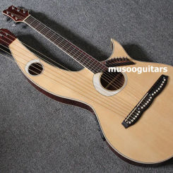 6,6,8 String  Acoustic Electric Double Neck Guitar, Harp Guitar