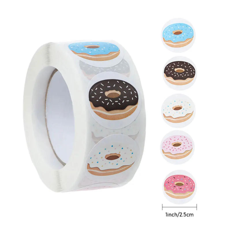 Description Picture 2 of item500Pcs 2.5cm Cute Donut Stickers Seal Label Gift Packaging Stickers Wedding Birthday Party Gifts Sticker Cookies Sign Decor