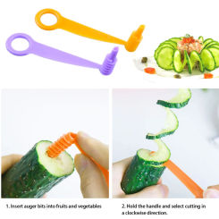 String Rotate Potato Slicer Twisted Potato Slice Cutter Spiral DIY Manual Creative Kitchen Gadgets Vegetables Spiral Slicer