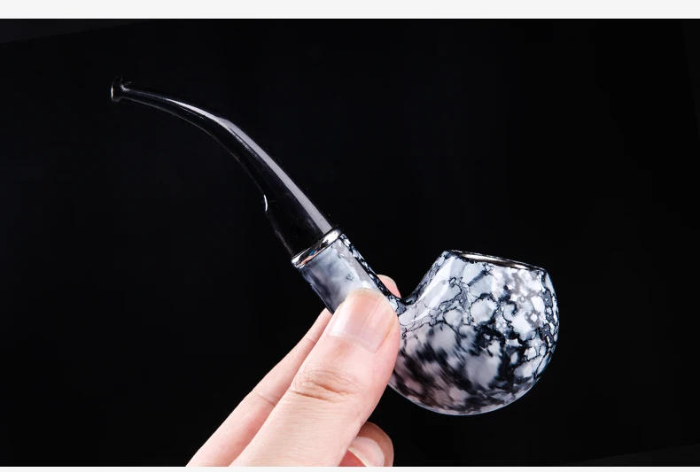 Description Picture 6 of itemTobacco Pipe, Classic Smoking Pipe Bent Tobacco Pipes for Smoking with Gift Box Smoking Accessories