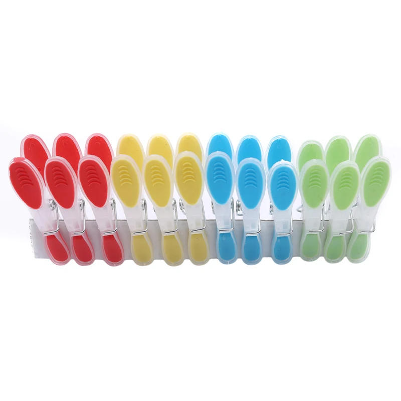 Description Picture 2 of item12pcs / Pack Soft Laundry Folder Small Drying Clip Plastic Clothespin Windproof Underwear Socks Drying Rack Clothespin