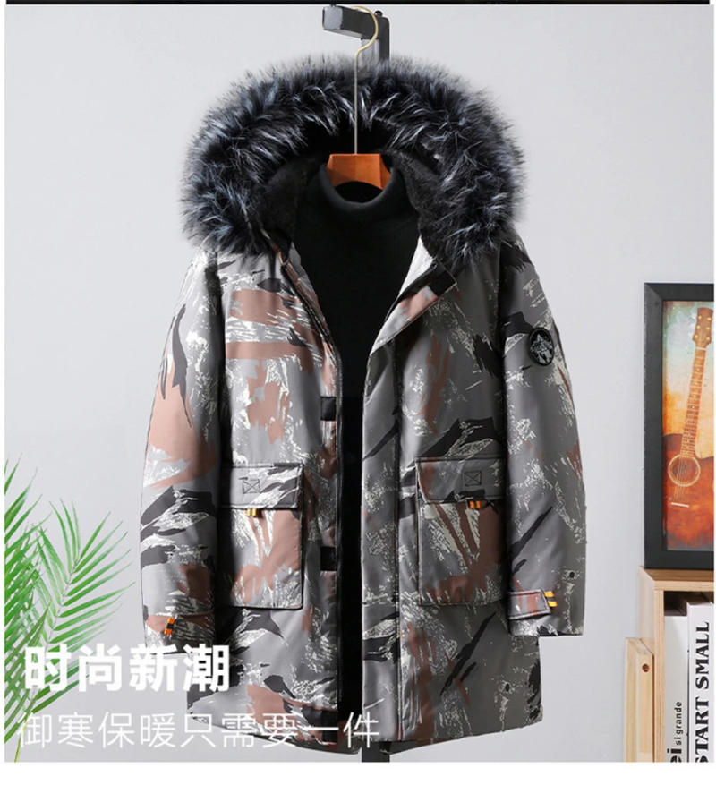 Description Picture 3 of itemPlus Size 10XL 11XL Parka Men Winter Jacket Fashion Casual Thickened Camou Jacket Coat Male Parkas Big Size 10XL 11XL