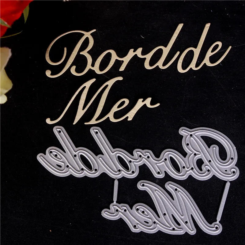 Description Picture 2 of itemFrench word Metal Cutting Dies for Diy Scrapbooking Die Cut New 2018 Cuts for Paper Card Making Craft Embossing I love you