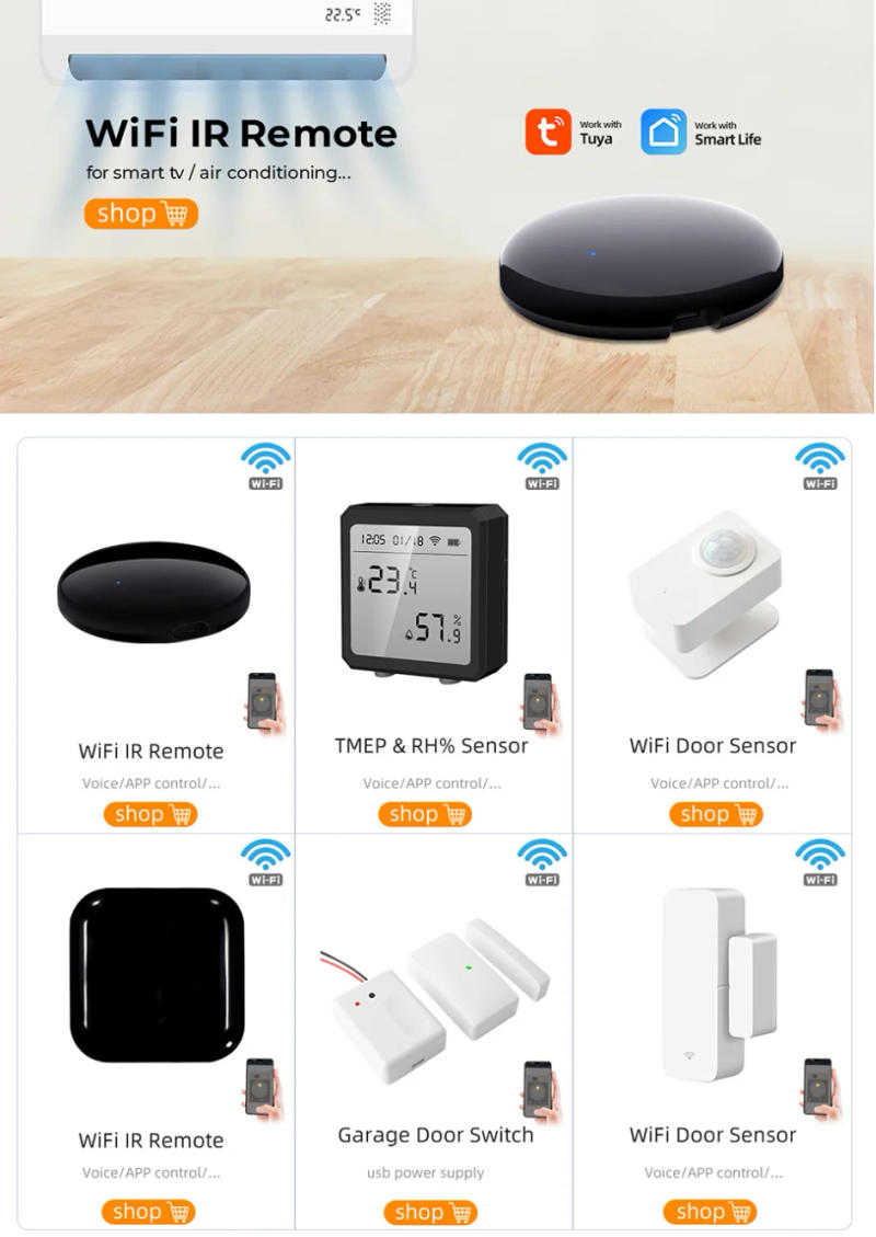 Description Picture 2 of itemSMATRUL Tuya WiFi PIR Motion Sensor Human Body Movement Infrared Detector EU Wireless Smart Life APP Home Security Alarm System