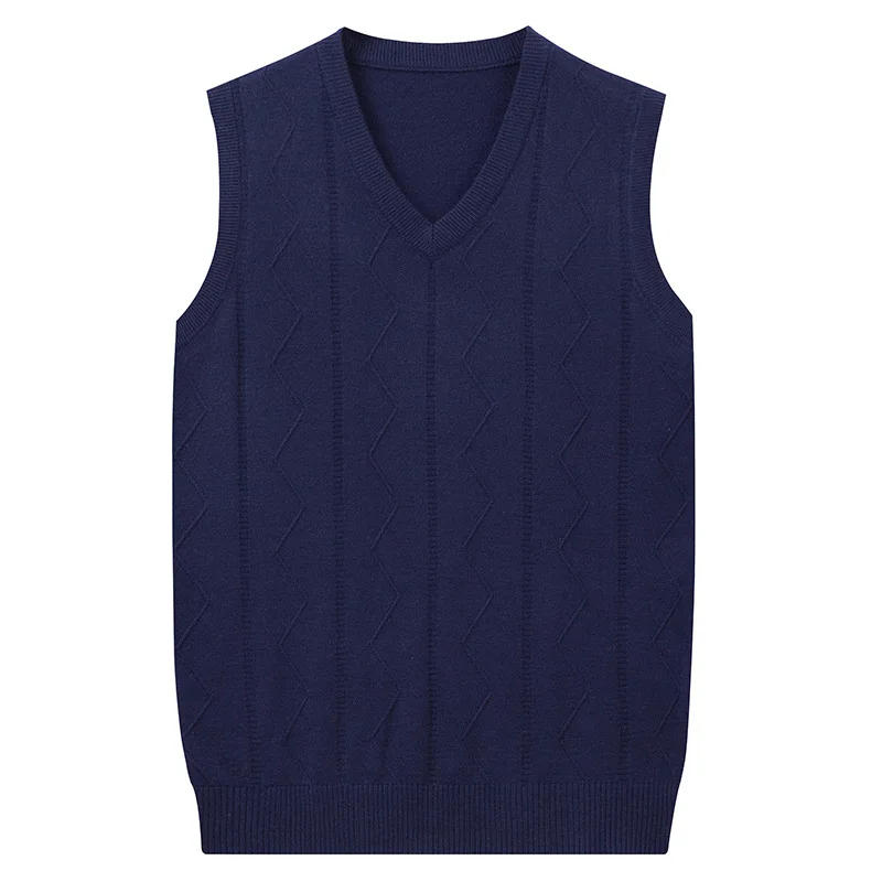 Description Picture 6 of itemSweater Vests for Men Korean Fashion Autumn Wool Vest Casual V-neck Sweater Waistcoat Sleeveless Sweater Mens Clothes