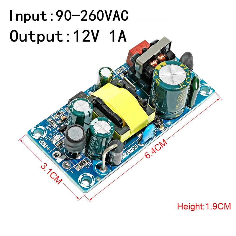 Description Picture 5 of itemAC100-240V Switching Power Supply Module AC-DC 5V 12V 24V 36V 48V 1A 2A 4A 3A 6A 7A 8A 9A 12.5A Industrial Bare Board