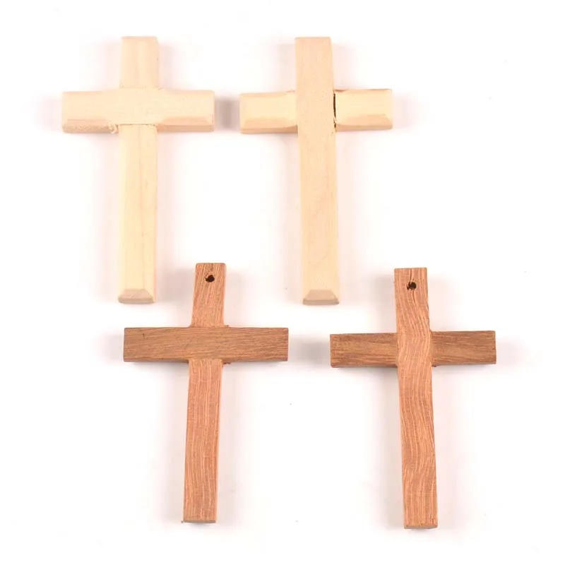 Description Picture 2 of item2pcs Drop Ornaments Wooden Christian Cross Pendant DiY Crafts Gifts Decoration mt1989