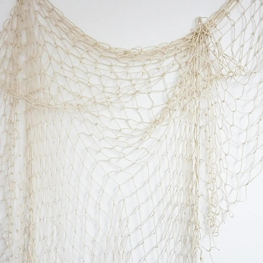 Description Picture 4 of itemDecor Nets Hemp Rope Mediterranean Hanging Net Wall Decor Room Party Decorative Fishing Net Playground Gift Boho Style 100*200CM