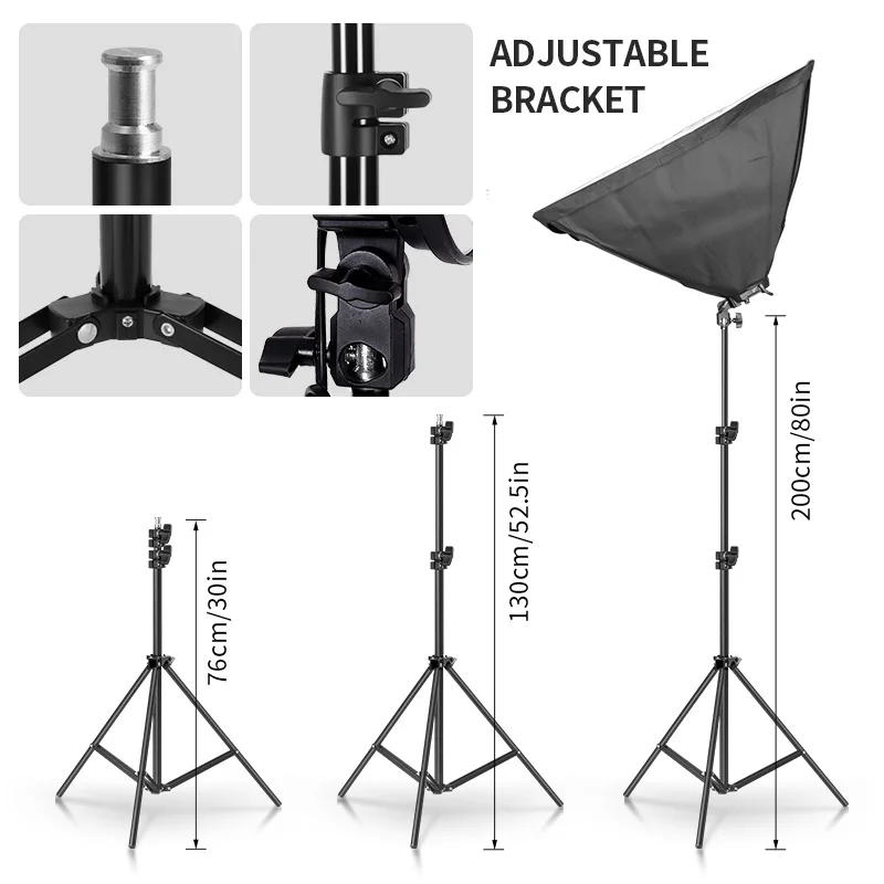Description Picture 5 of itemSH Photo Studio Softbox Light Kit Photographic Equipment Four Lamp Holders Continuous Light System With E27 Bulb Accessories
