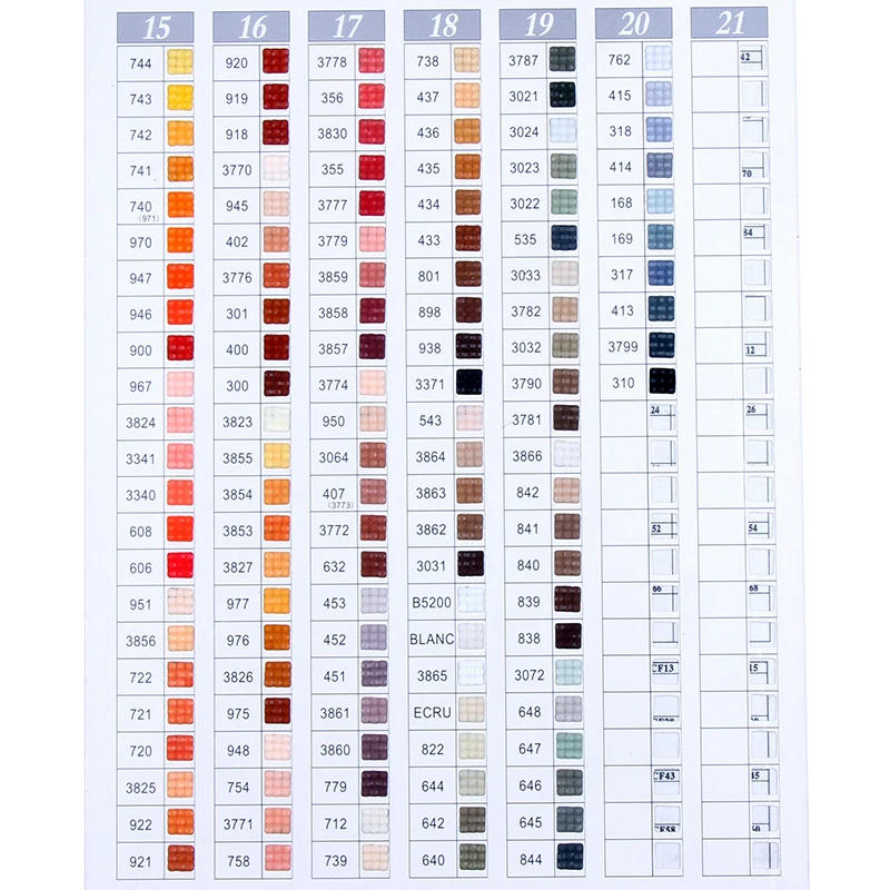 Description Picture 5 of item2000pcs 5D Diamond Painting Square Round 150-647Colors Drills Rhinestone Beads Stone Gem Backup Cross Stitch Accessory Wholesale