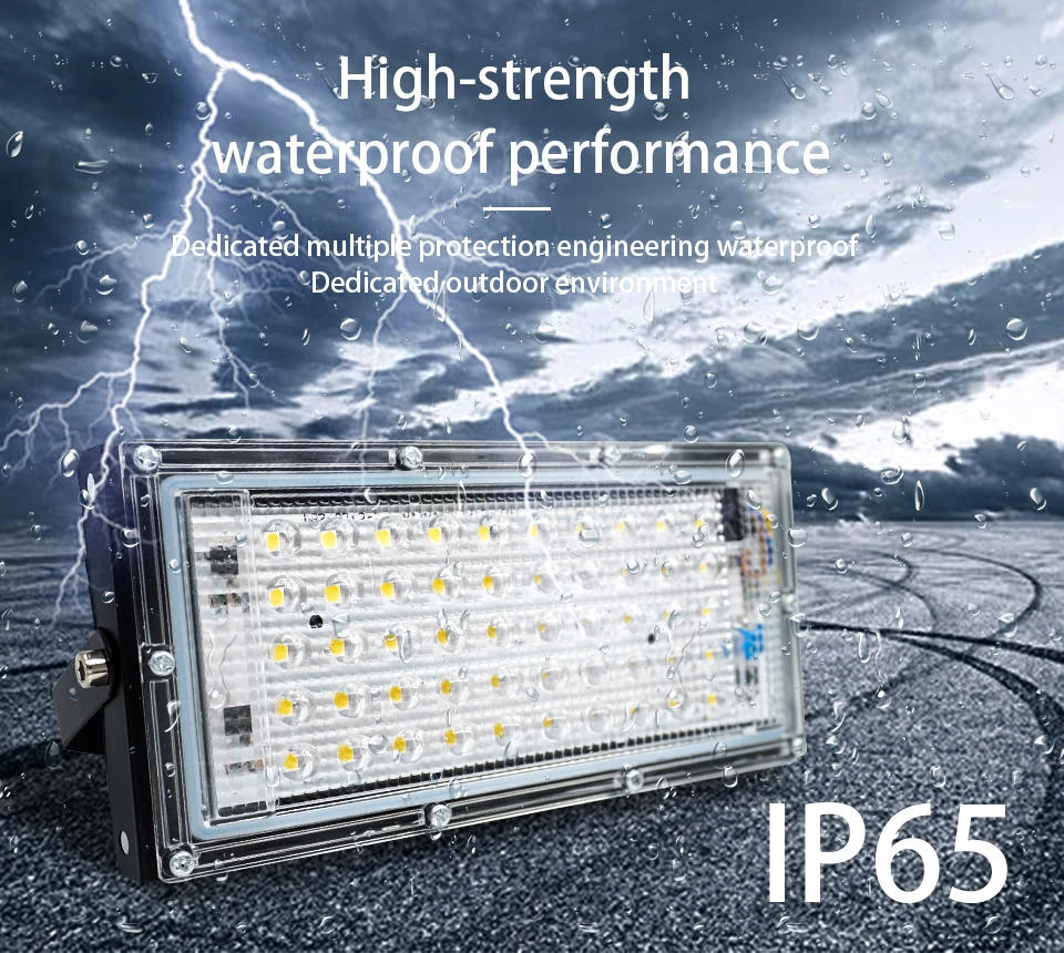 Description Picture 3 of item2pcs/lot LED Flood Light 220V 230V 240V Floodlight Led Street Lamp 50W 100W Waterproof Landscape Lighting IP65 Led Spotlight