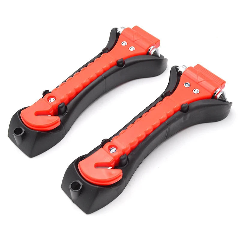 Description Picture 3 of item2PCS Car emergency Safety Hammer Life Saving Escape Emergency Hammer Seat Belt Cutter Window Glass Breaker Car Rescue Red Hammer