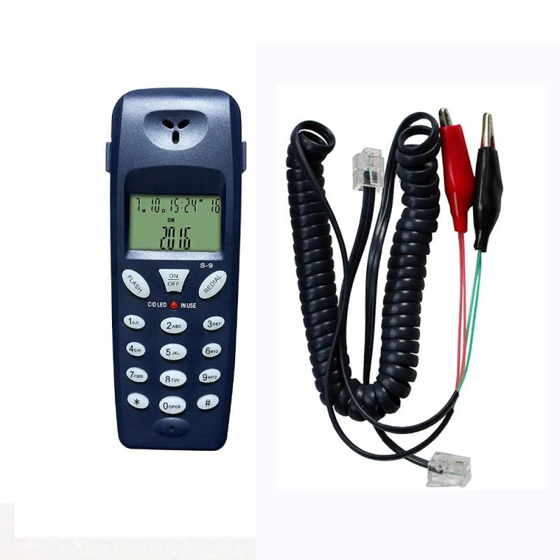 Description Picture 2 of itemCorded Telephone, Phone Butt Test Tester Telecom Tool Network Cable Set Professional Test Device Check FOR Telephone Line Fault