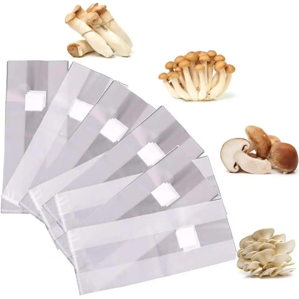 Description Picture 3 of item5/10Pcs Mushroom Growing Bags Mushroom Spawn Sacks 6 Mil Pockets 0.2 Micron Filter Breathable Autoclavable Bags 6 Sizes