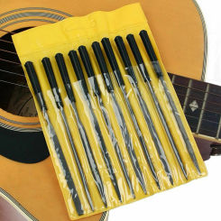 10pcs Guitar Frets Nuts File Set Polished File  Guitar Repairing Tools Professional Guitar Luthier Tool for Stringed Instrument