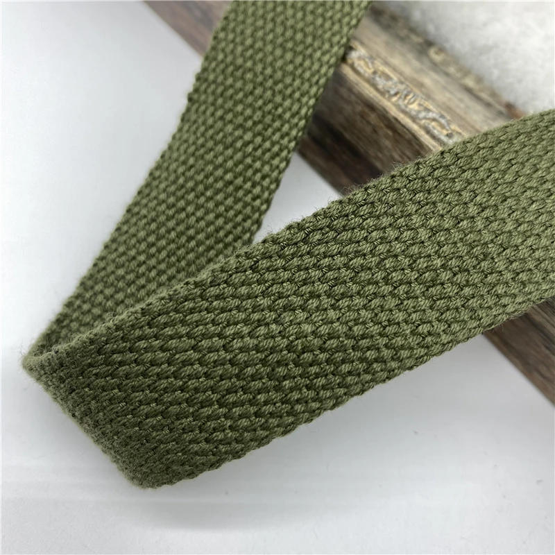 Description Picture 5 of item2yards 25mm 30mm 38mm Cotton Webbing Strap Canvas Cotton Ribbon DIY Knapsack Strapping Bags Crafts For Belt Bag Dog Accessories