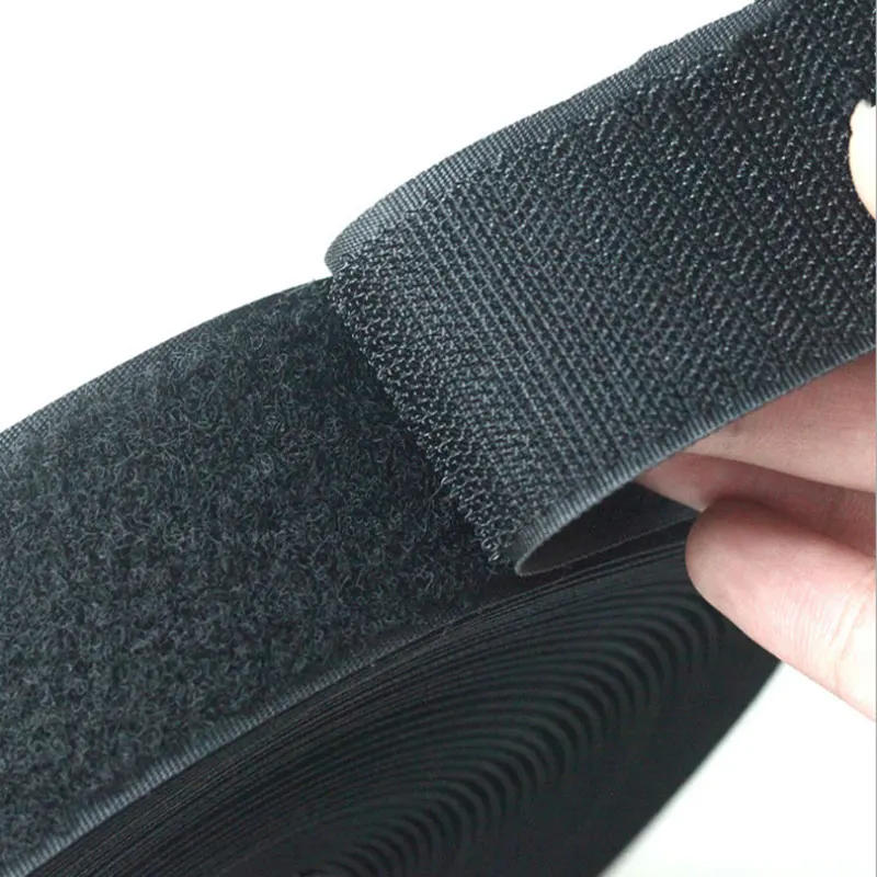 Description Picture 6 of item5M Black and White Non-Adhesive Hook and Loop Fasteners Strong Tape Nylon Fabric Magic Tape for DIY Sewing Accessories 16mm-150