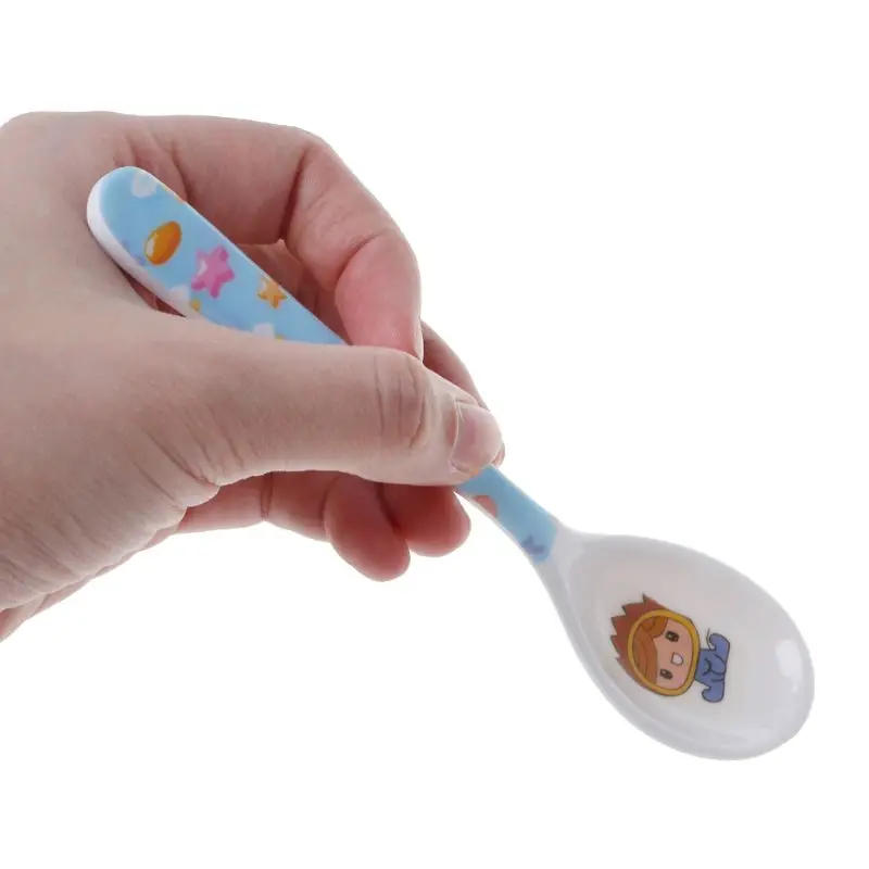 Description Picture 5 of itemBaby Spoon Straight Head Feeding Training Cutlery Dishes Tableware Infant Children Kids Safe Feeder Learning Supplies