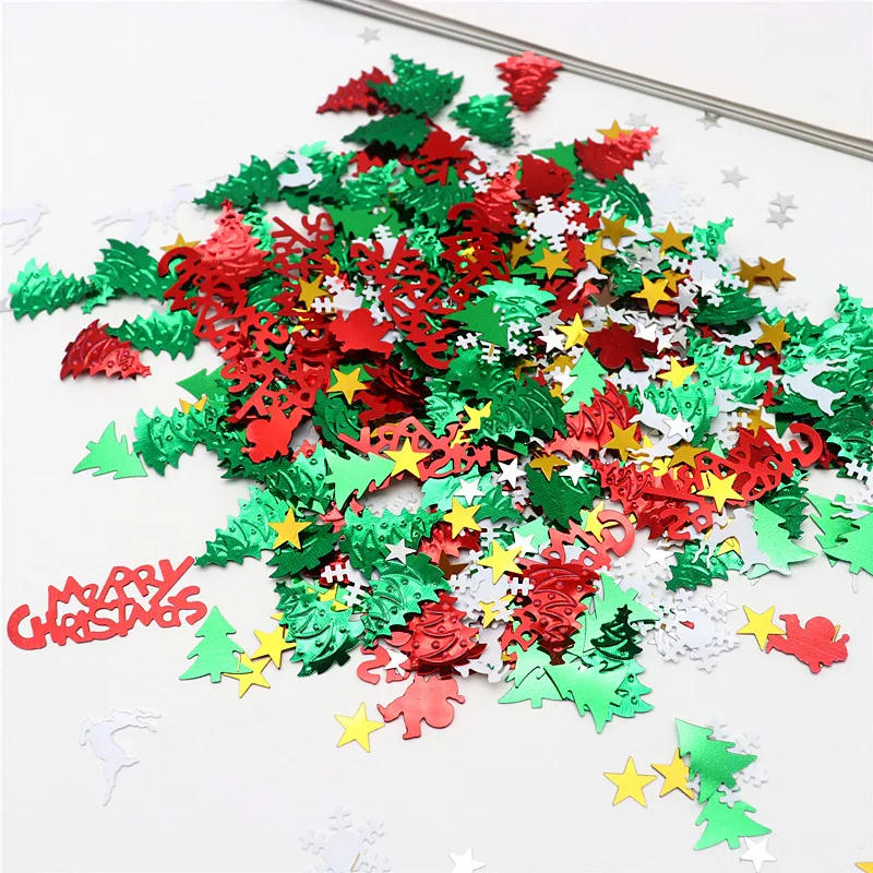 Description Picture 2 of item10-20g Christmas DIY Sequined Elk Christmas Tree Pattern Multi-Size Garment Sewing Material Nail Art Accessories Art Decoration