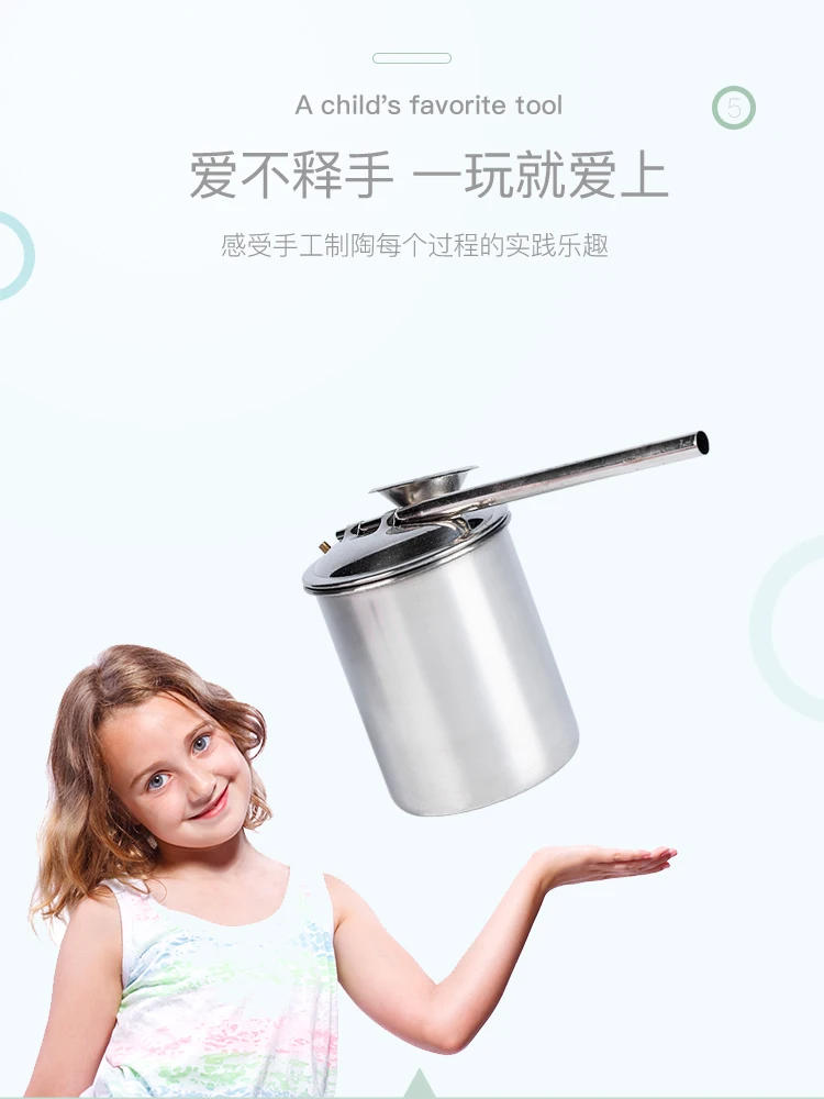 Description Picture 5 of itemHigh-quality Stainless Steel Blow glazed Pot Painting Spray Pot Ceramic coloring watering can pottery glaze tool 100/200/300ML