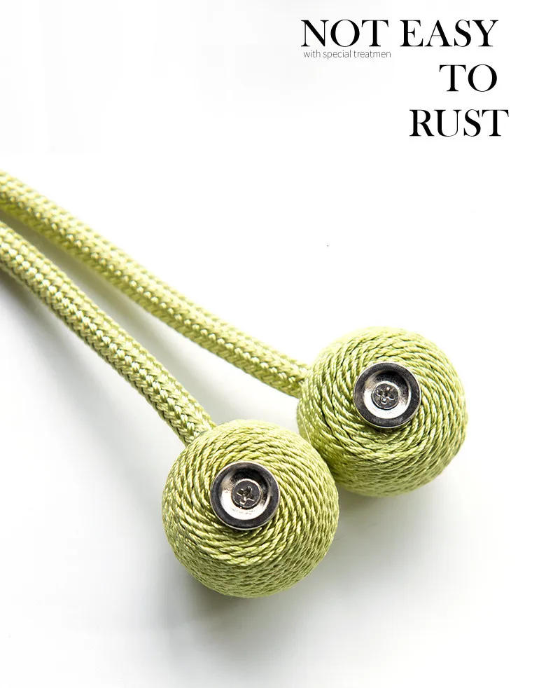 Description Picture 3 of item2pcs Simple and elegant  magnetic curtain buckle curtain accessories Curtain straps home decoration pink yellow gray