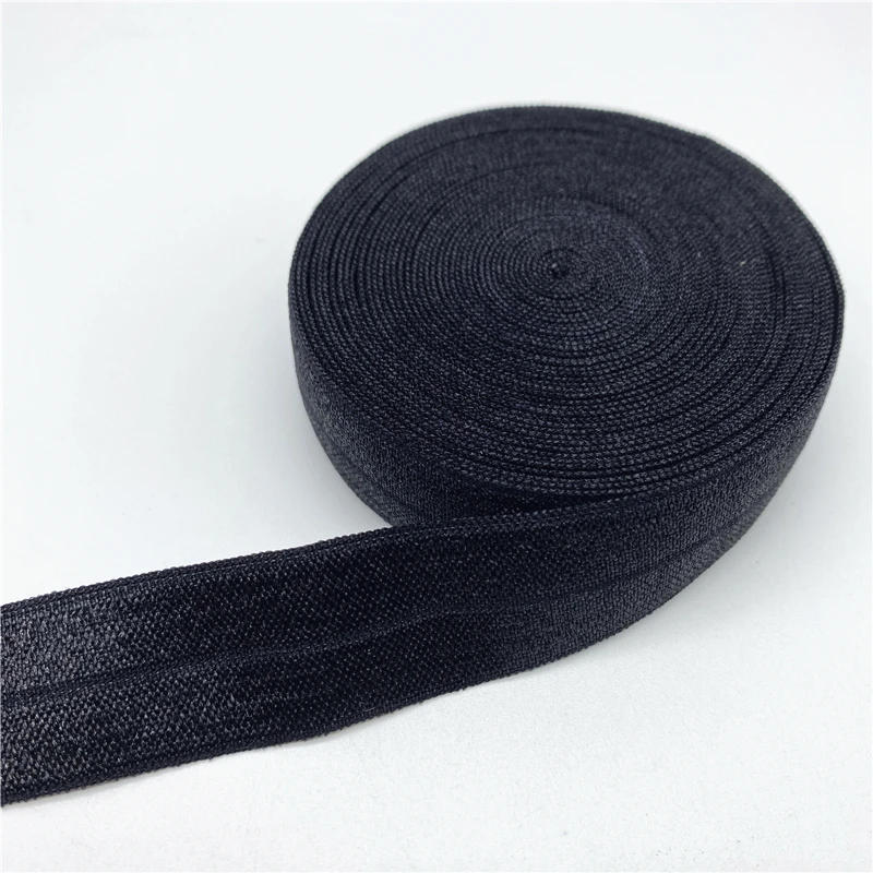 Description Picture 4 of item5yards/Lot 1Inch 25mm Glossy Elastic Ribbon Fold Over Spandex Elastic Band For Sewing Lace Trim Waist Band Garment Accessory