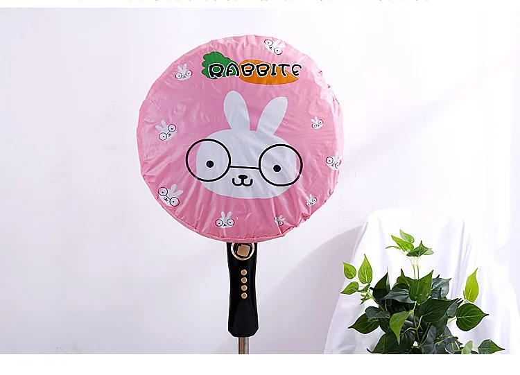Description Picture 2 of item1pcs Cute Cartoon Floor Electric Fan Dust Cover Fan Cover all-inclusive Round Electric Fan Protective Cover Anti-pollution Panda