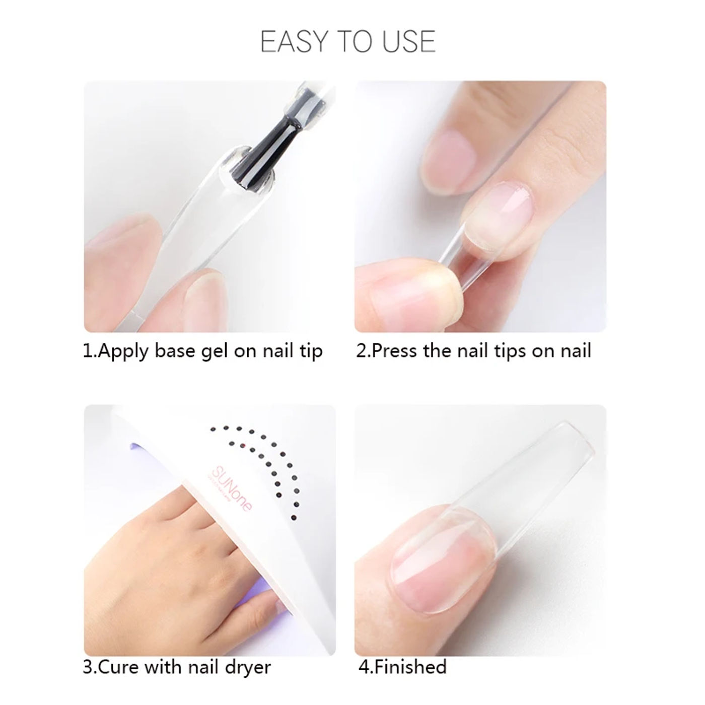 Description Picture 3 of itemMSHARE Nail Extension Glue For Nail Tips UV Gel for Full Cover Tips Base Coat Soak Off Cure with UV LED Lamp