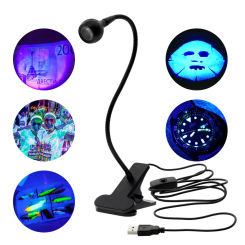 USB LED Clip UV Lamp Flexible Hose UV Gel Curing Light Portable UV Clamp Light For DIY Nail Art Checkout Counter