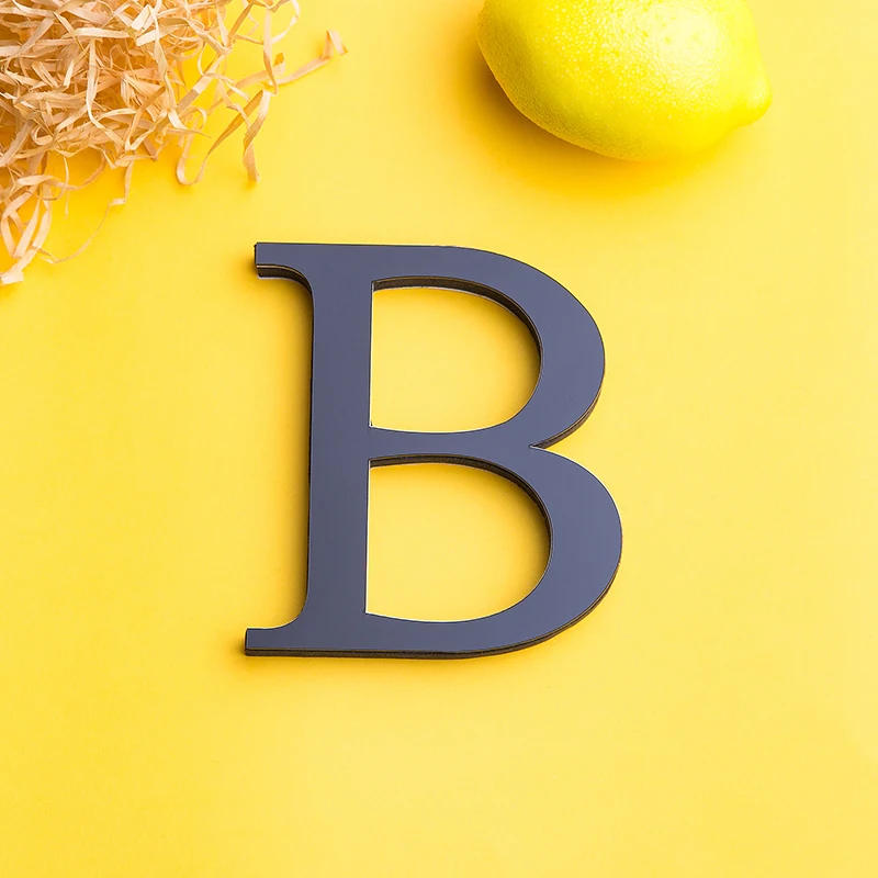 Description Picture 6 of itemBlack English Letters 3D Mirror Wall Stickers Home Decor For Living Room Bedroom Wallpaper Peel & Stick Mirror Acrylic Poster