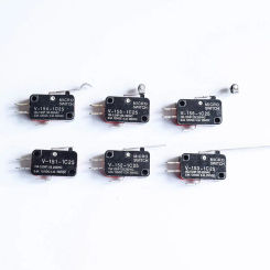 5pcs Microswitch stroke 15A limit switch  V-151-1C25 / 152 / 153 / 154 / 155 / 156 Push Button SPDT Momentary roller Long handle