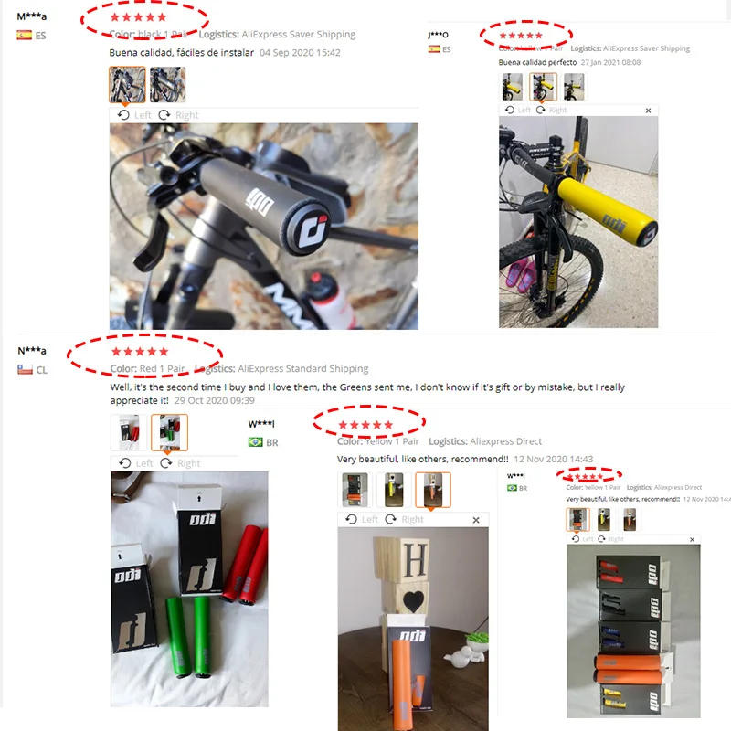 Description Picture 4 of item2PC ODI MTB Handlebar Grips Soft Anti-slip Road Mountain Bike Grip Ultralight Shock-Absorption Bicycle Grip Cycling Parts