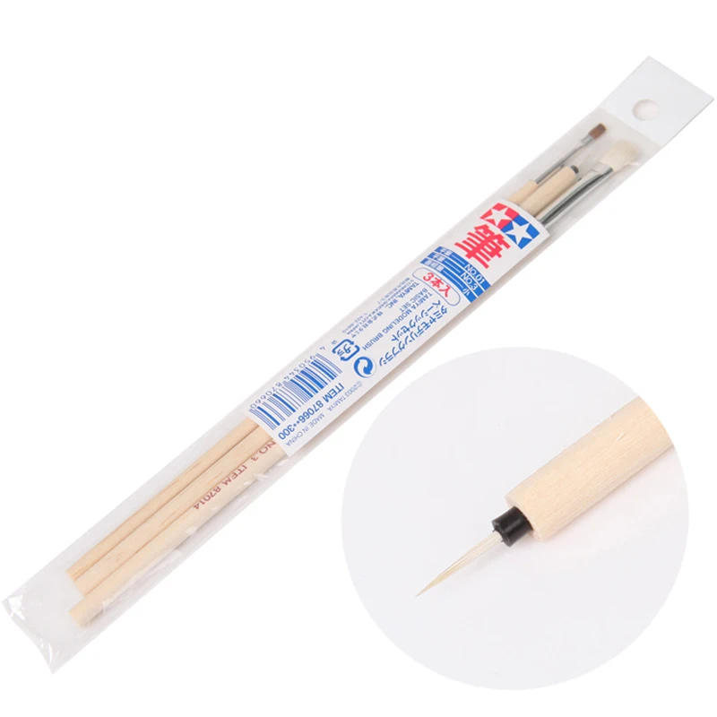 Description Picture 2 of itemTamiya 87066 Modeling Paint Brush Basic (3pcs) Set Craft Tool