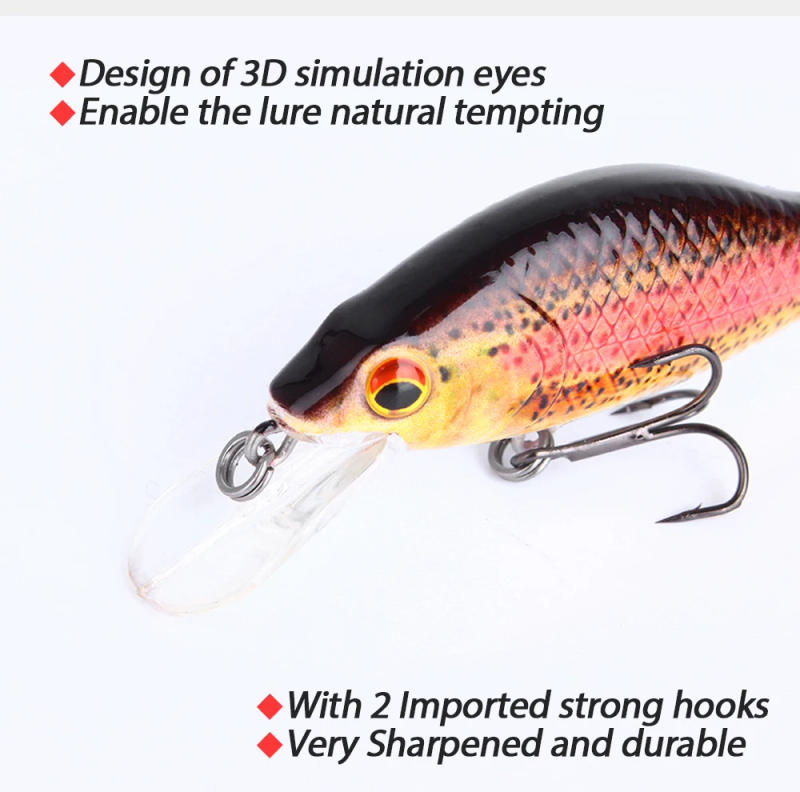 Description Picture 6 of itemHanlin Mini Minnow 63mm/4.5G Fishing Lure Lifelike Artificial Crankbait Hard Fish Bait Floating Hard Bait Wobbler Bass Tackle