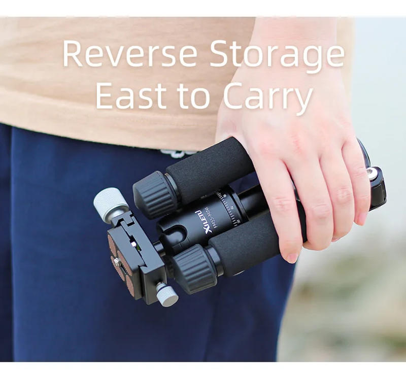 Description Picture 4 of itemXILETU FM5S Portable Tripode Lightweight Travel Stand Tabletop Video Mini Tripod with 360 Degree Ball Head Tripod For Camera