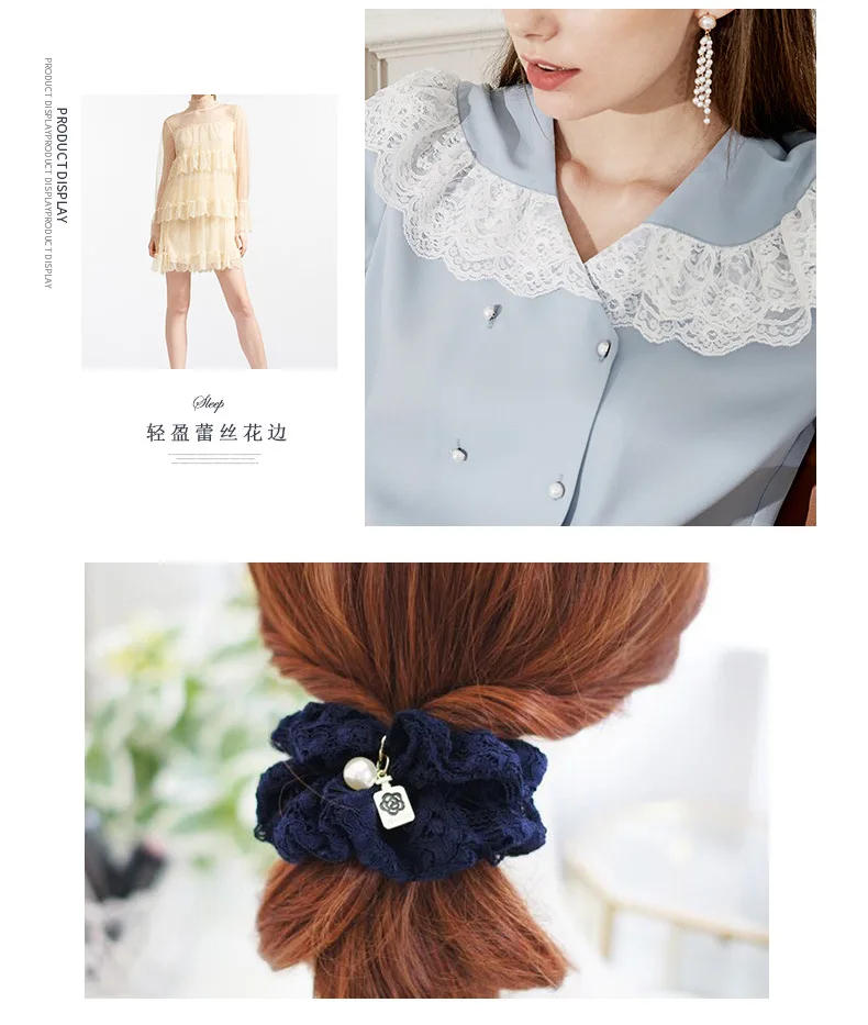 Description Picture 5 of item8cm Colorful Elastic Lace Ribbon Hollow Out Floral Pattern White Lace Trimming DIY Crafts Sewing Garment Accessories Lace Tape