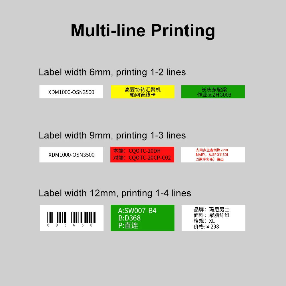 Description Picture 6 of item3PK Supvan Laminated Label Tape Compatible for SUPVAN LP Serie Label Printer Multicolors Label Cartridge Ribbons with Chip 6/9mm