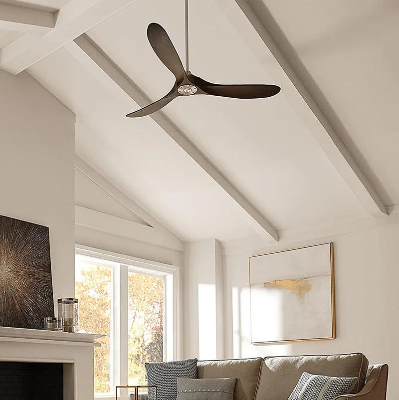 Description Picture 6 of item60 70 Inch Large Ceiling Fan Only Remote Control DC Motor Reverse Wood Blades Fans Lighting High Quanlity Design Wooden Fans