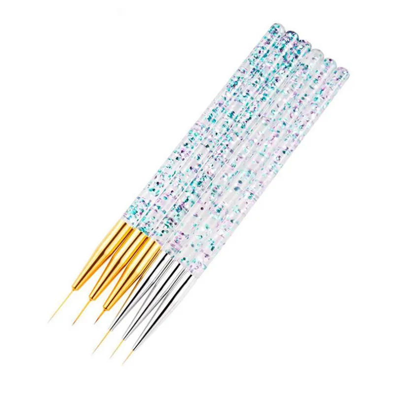 Description Picture 4 of item3Pcs Acrylic French Stripe Nail Art Liner Brush Set 3D Tips Manicure Ultra-thin Line Drawing Pen UV Gel Brushes Painting Tools